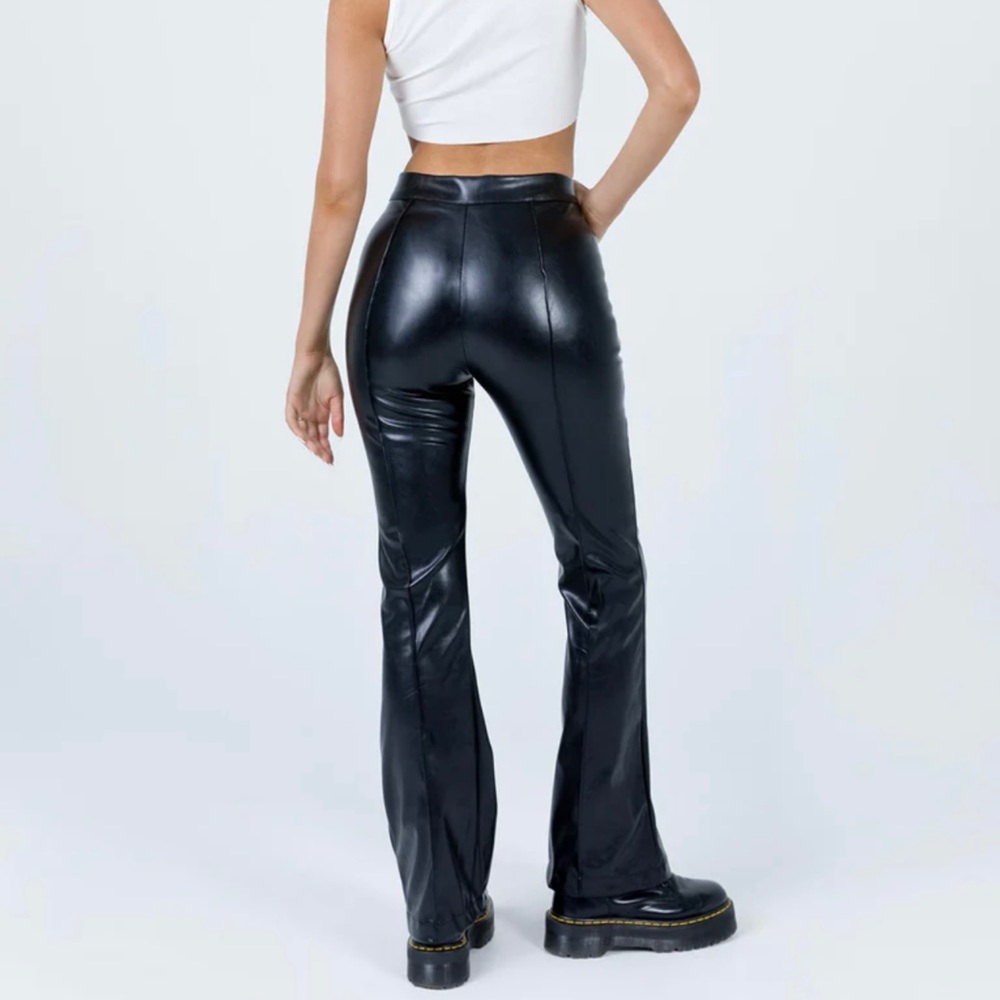 Princess Polly Black Leather Pants